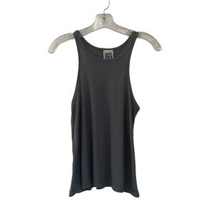 Free People Gray Ribbed Tank Top